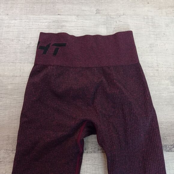 ECHT Womens Maroon Red Arise Comfort Activewear Leggings Size XS - Picture 2 of 5